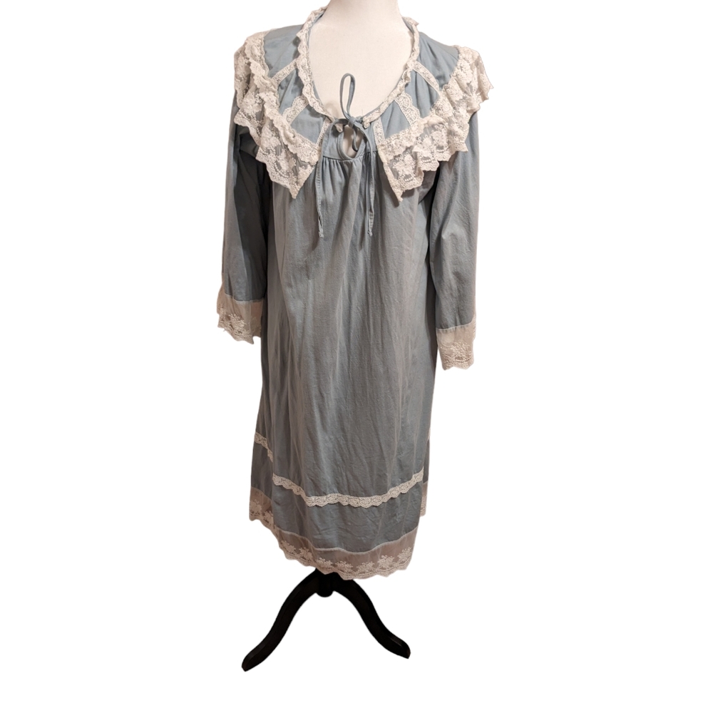 😴Victorian Style Cotton Nightgown for Women Vintage Style. Sz 2x EUC